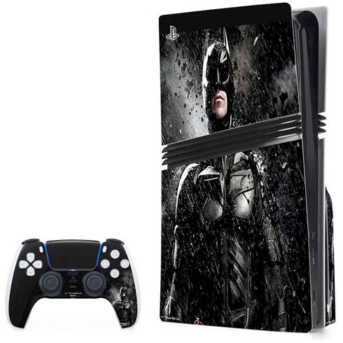 The Dark Knight Rises Batman Poster PS5 Pro Disk Bundle Skin