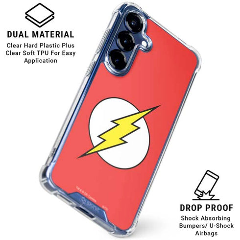 DC Comics The Flash Original Emblem Galaxy S25 Plus Clear Case