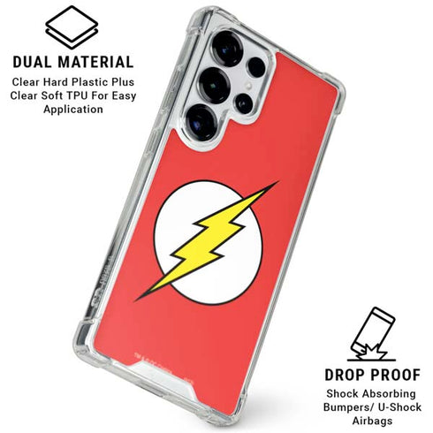 DC Comics The Flash Original Emblem Galaxy S26 Ultra Clear Case