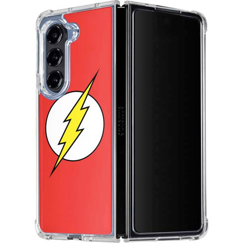 DC Comics The Flash Original Emblem Galaxy Z Fold5 5G Clear Case