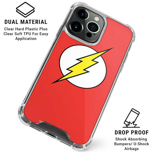 DC Comics The Flash Original Emblem iPhone 16 Pro Clear Case