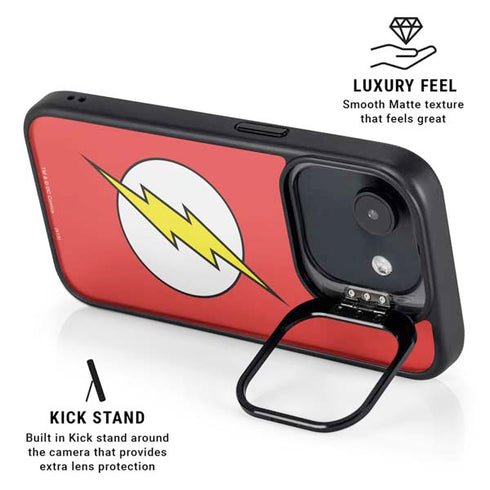 DC Comics The Flash Original Emblem iPhone 16e Kickstand Case
