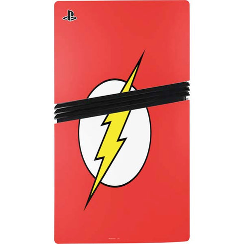 DC Comics The Flash Original Emblem PS5 Pro Disk Console Skin
