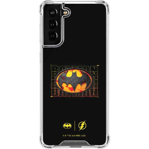 DC Comics The Flash Movie: Batman Bloody Logo Galaxy S21 FE Clear Case