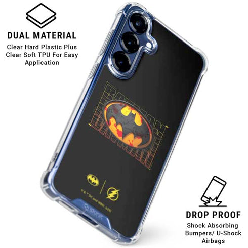 DC Comics The Flash Movie: Batman Bloody Logo Galaxy S25 Clear Case