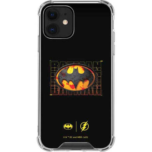DC Comics The Flash Movie: Batman Bloody Logo iPhone 12 Clear Case