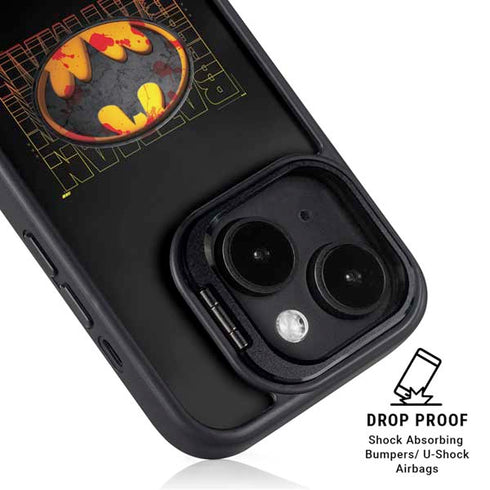 DC Comics The Flash Movie: Batman Bloody Logo iPhone 14 Kickstand Case