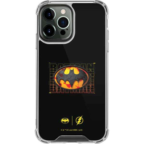 DC Comics The Flash Movie: Batman Bloody Logo iPhone 14 Pro Max Clear Case