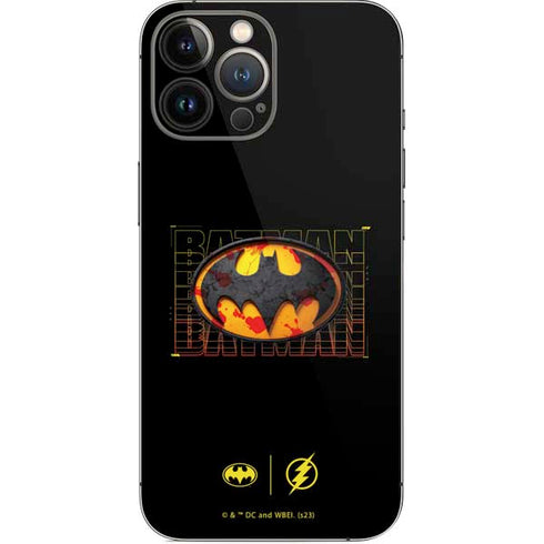 DC Comics The Flash Movie: Batman Bloody Logo iPhone 14 Pro Max Skin