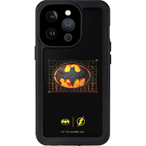 DC Comics The Flash Movie: Batman Bloody Logo iPhone 14 Pro Waterproof Case