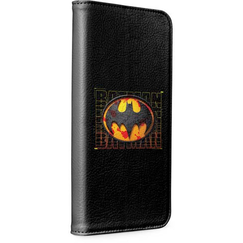 DC Comics The Flash Movie: Batman Bloody Logo iPhone 15 Plus Folio Case