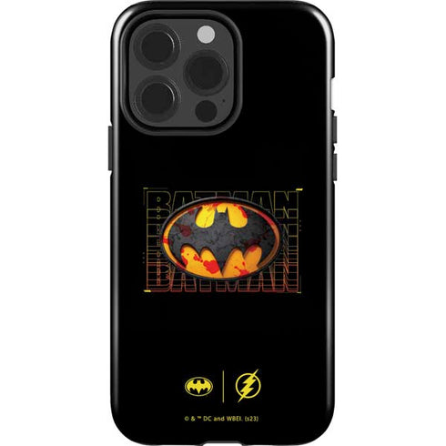 DC Comics The Flash Movie: Batman Bloody Logo iPhone 15 Pro Impact Case