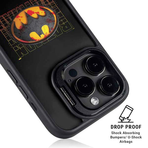 DC Comics The Flash Movie: Batman Bloody Logo iPhone 15 Pro Max Kickstand Case