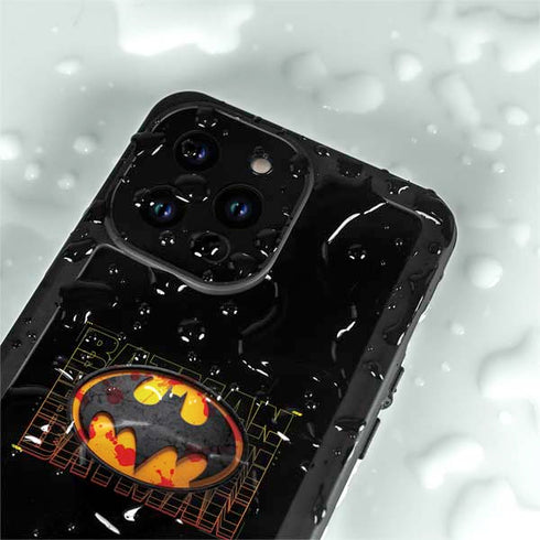 DC Comics The Flash Movie: Batman Bloody Logo iPhone 15 Pro Waterproof Case