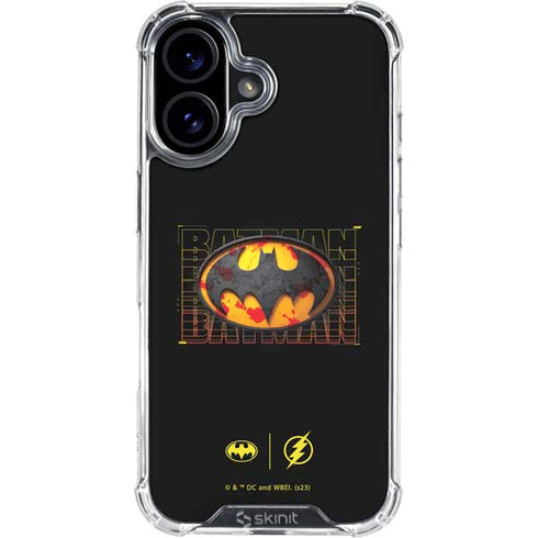 DC Comics The Flash Movie: Batman Bloody Logo iPhone 16 Clear Case