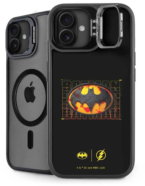 DC Comics The Flash Movie: Batman Bloody Logo iPhone 16 Plus Kickstand Case