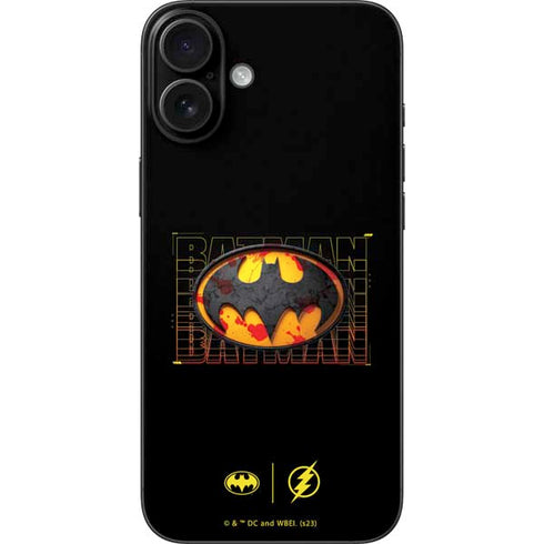 DC Comics The Flash Movie: Batman Bloody Logo iPhone 16 Plus Skin