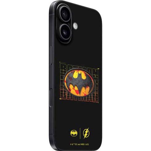 DC Comics The Flash Movie: Batman Bloody Logo iPhone 16 Plus Skin