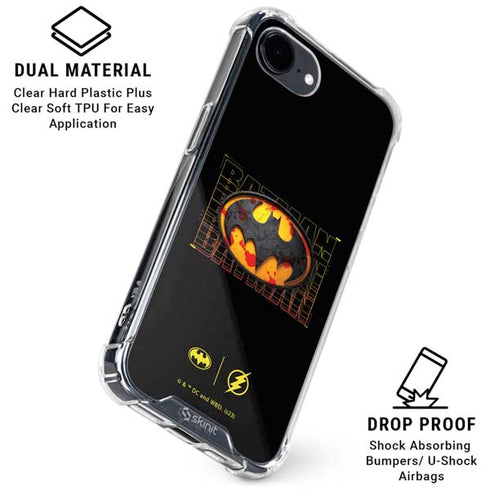 DC Comics The Flash Movie: Batman Bloody Logo iPhone 16e Clear Case