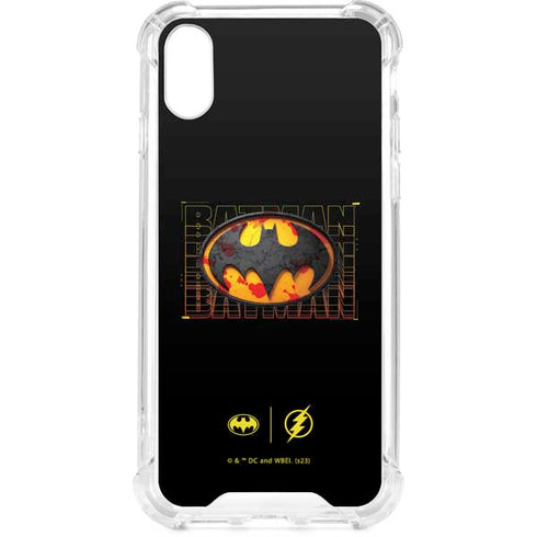 DC Comics The Flash Movie: Batman Bloody Logo iPhone XS Clear Case