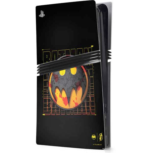 DC Comics The Flash Movie: Batman Bloody Logo PS5 Pro Console Skin
