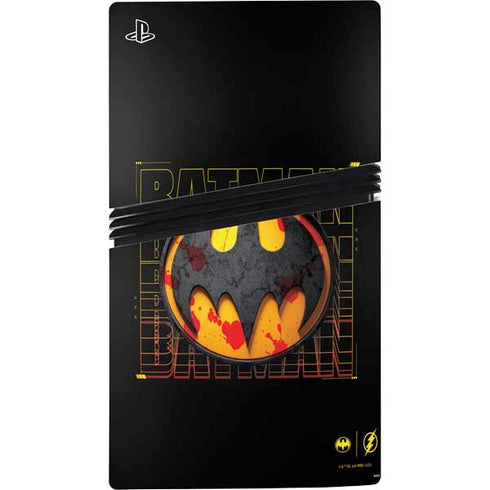 DC Comics The Flash Movie: Batman Bloody Logo PS5 Pro Console Skin