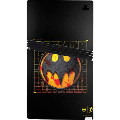 DC Comics The Flash Movie: Batman Bloody Logo PS5 Pro Console Skin