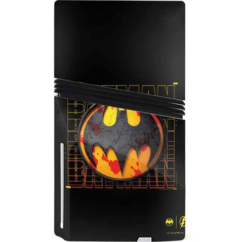DC Comics The Flash Movie: Batman Bloody Logo PS5 Pro Disk Console Skin