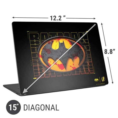 DC Comics The Flash Movie: Batman Bloody Logo Universal Laptop 15in (12.2 x 8.8in) Skin