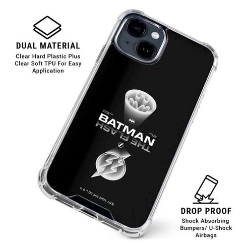 DC Comics The Flash Movie: Batman Flash Future & Past iPhone 15 Clear Case