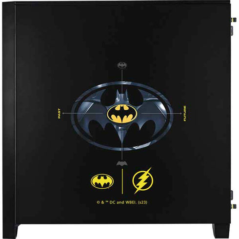 DC Comics The Flash Movie: Batman Multiverse Logos Corsair 4000D Tempered Glass Mid-Tower ATX Case Skin