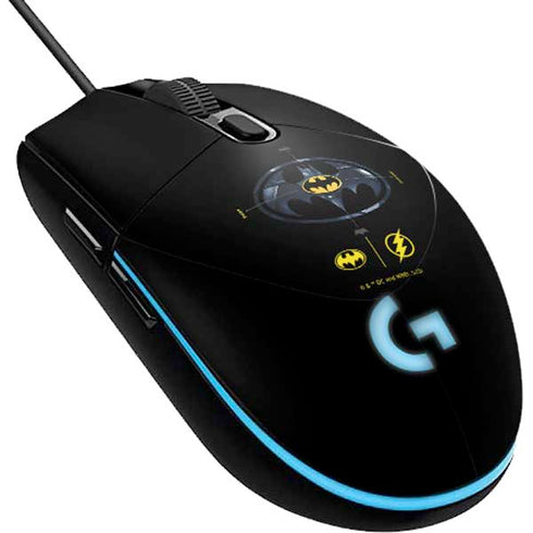DC Comics The Flash Movie: Batman Multiverse Logos G203 Prodigy RGB Wired Gaming Mouse Skin
