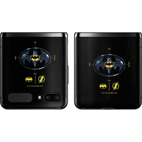 DC Comics The Flash Movie: Batman Multiverse Logos Galaxy Z Flip Skin