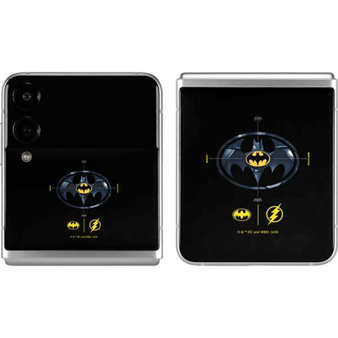 DC Comics The Flash Movie: Batman Multiverse Logos Galaxy Z Flip4 5G Skin