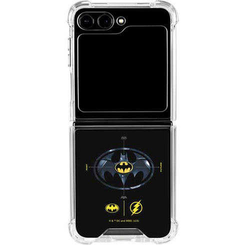 DC Comics The Flash Movie: Batman Multiverse Logos Galaxy Z Flip6 Clear Case