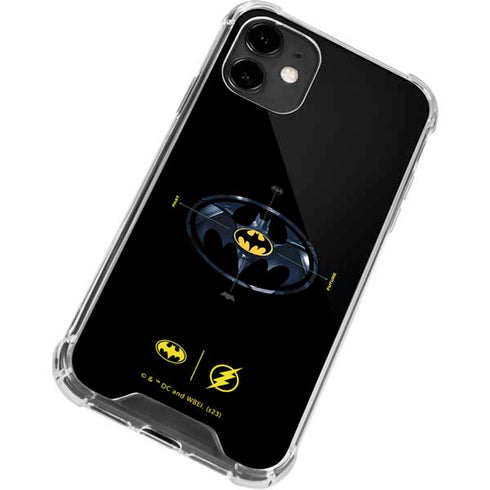 DC Comics The Flash Movie: Batman Multiverse Logos iPhone 12 Clear Case