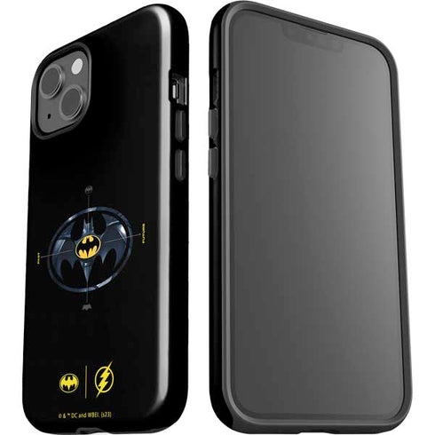 DC Comics The Flash Movie: Batman Multiverse Logos iPhone 14 Impact Case