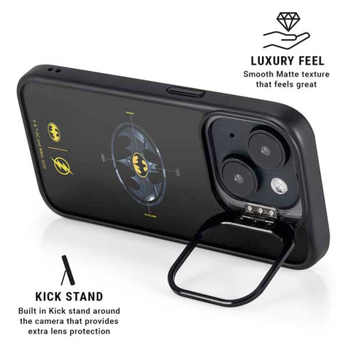 DC Comics The Flash Movie: Batman Multiverse Logos iPhone 14 Kickstand Case