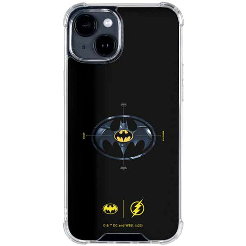 DC Comics The Flash Movie: Batman Multiverse Logos iPhone 14 Plus Clear Case