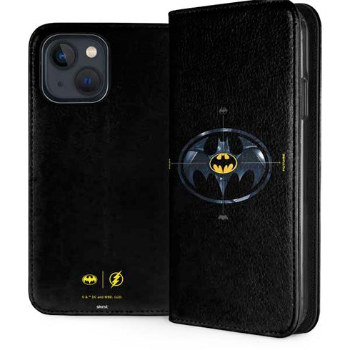 DC Comics The Flash Movie: Batman Multiverse Logos iPhone 15 Plus Folio Case