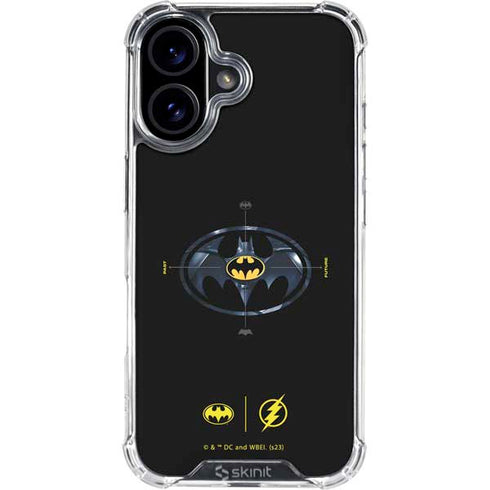 DC Comics The Flash Movie: Batman Multiverse Logos iPhone 16 Clear Case