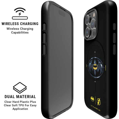 DC Comics The Flash Movie: Batman Multiverse Logos iPhone 16 Pro Magsafe Impact Case
