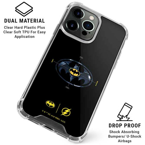 DC Comics The Flash Movie: Batman Multiverse Logos iPhone 16 Pro Max Clear Case