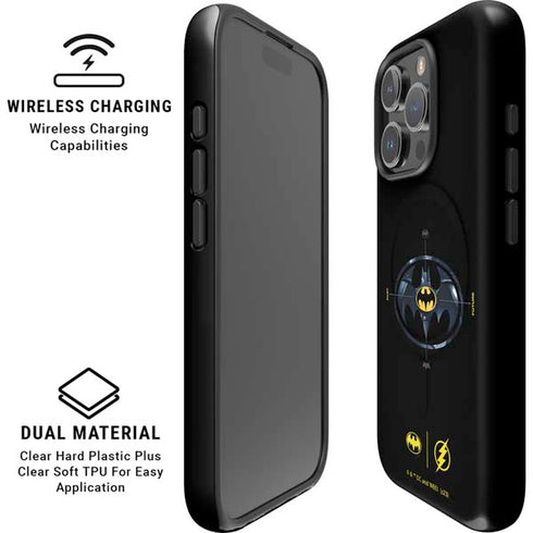 DC Comics The Flash Movie: Batman Multiverse Logos iPhone 16 Pro Max Magsafe Impact Case