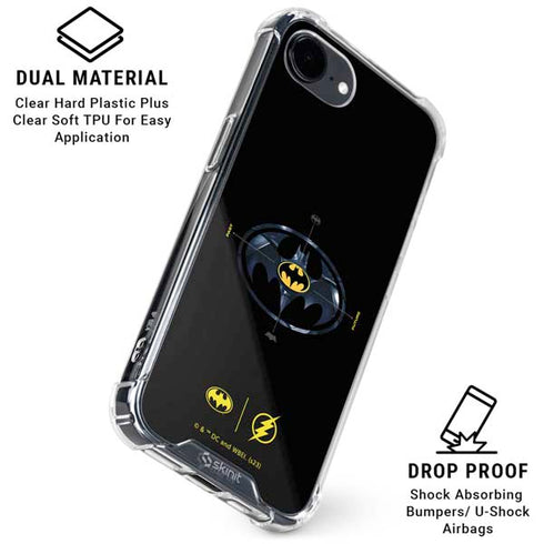DC Comics The Flash Movie: Batman Multiverse Logos iPhone 16e Clear Case