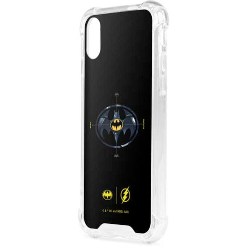 DC Comics The Flash Movie: Batman Multiverse Logos iPhone XS Clear Case