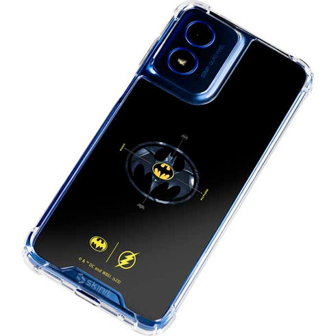 DC Comics The Flash Movie: Batman Multiverse Logos Moto G Play 4G (2024) Clear Case