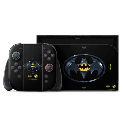 DC Comics The Flash Movie: Batman Multiverse Logos Nintendo Switch 2 (2025) with Joy-Con Skin