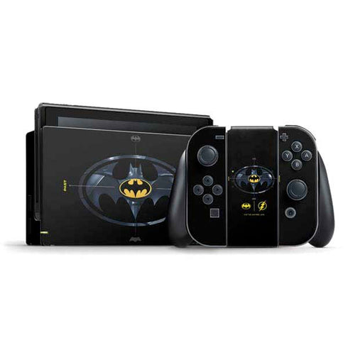 DC Comics The Flash Movie: Batman Multiverse Logos Nintendo Switch Bundle Skin