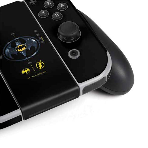 DC Comics The Flash Movie: Batman Multiverse Logos Nintendo Switch OLED (2021) Skin